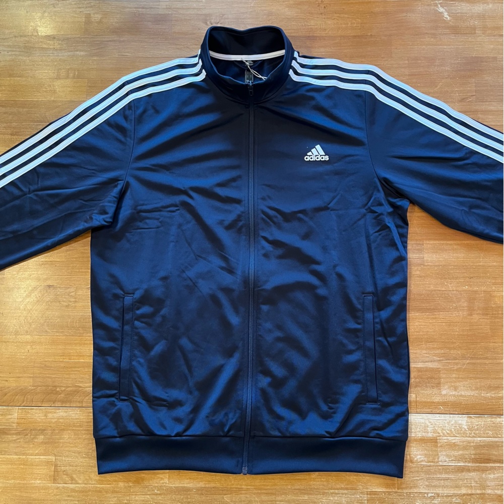 ADIDAS Women's Essentials Navy Blue 3-Stripes Track Suit - Picture 3 of 10